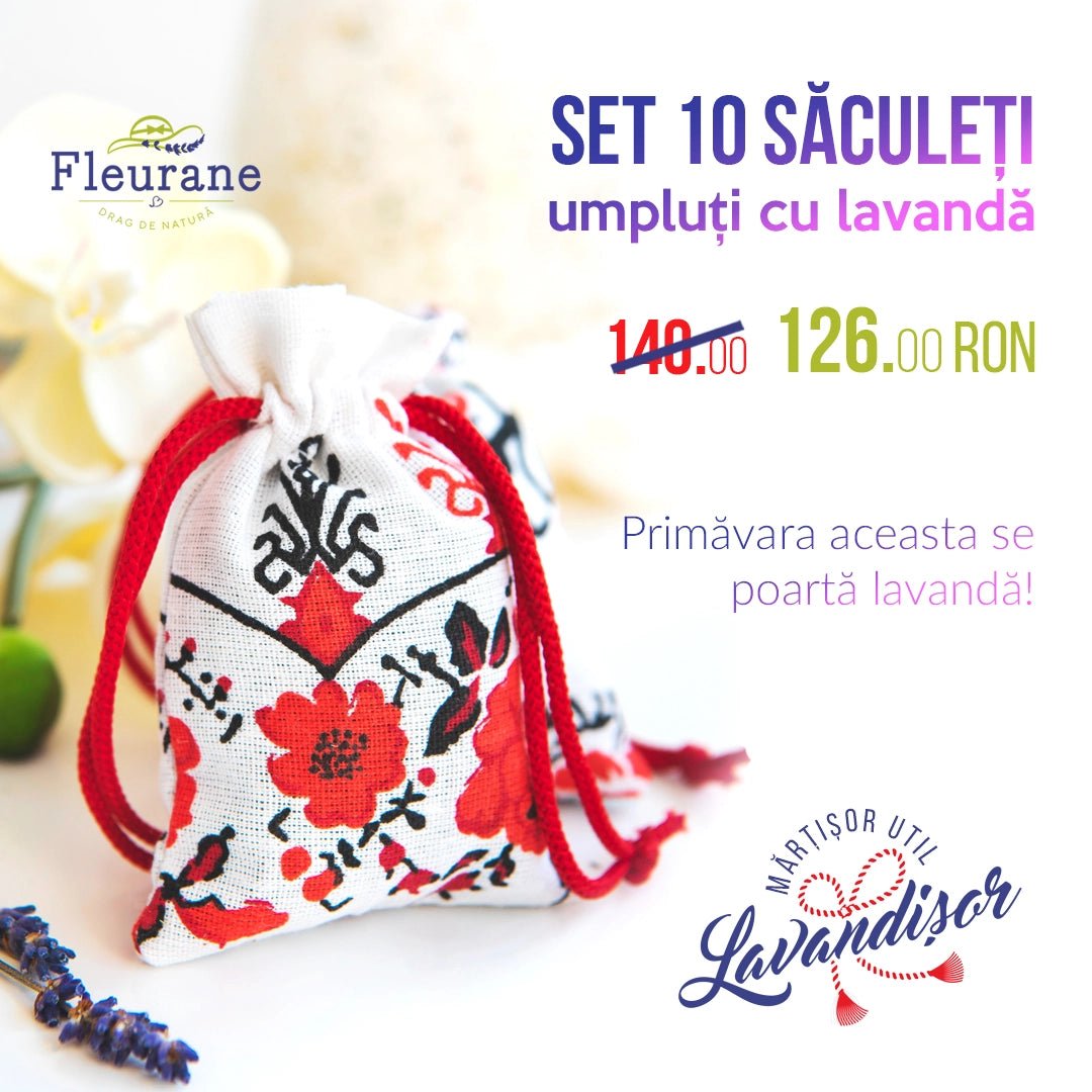 Set 10 saculeti cu lavanda - Lavandișori 