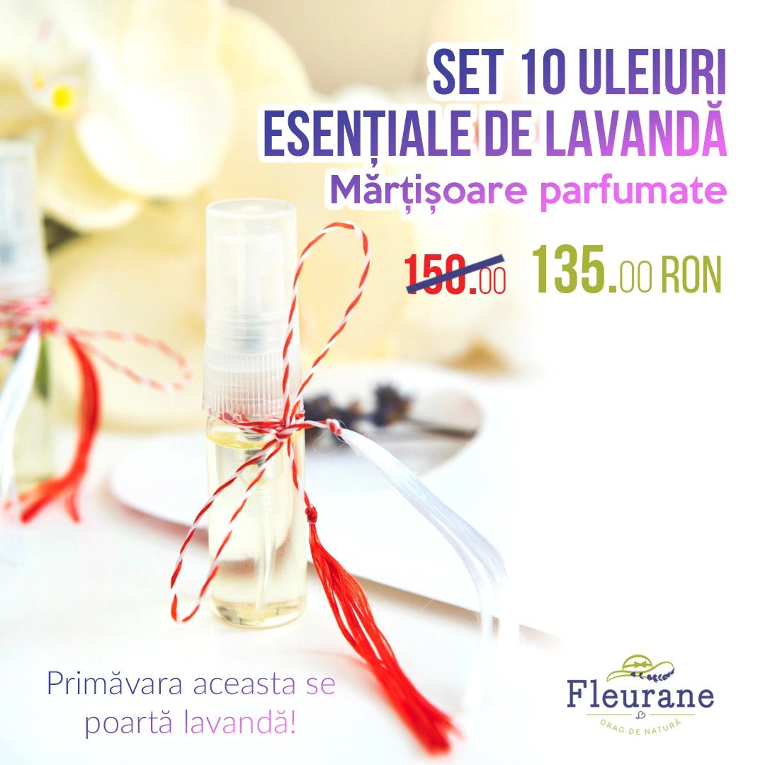 Set 10 uleiuri esentiale pure de lavanda, 3 ml 