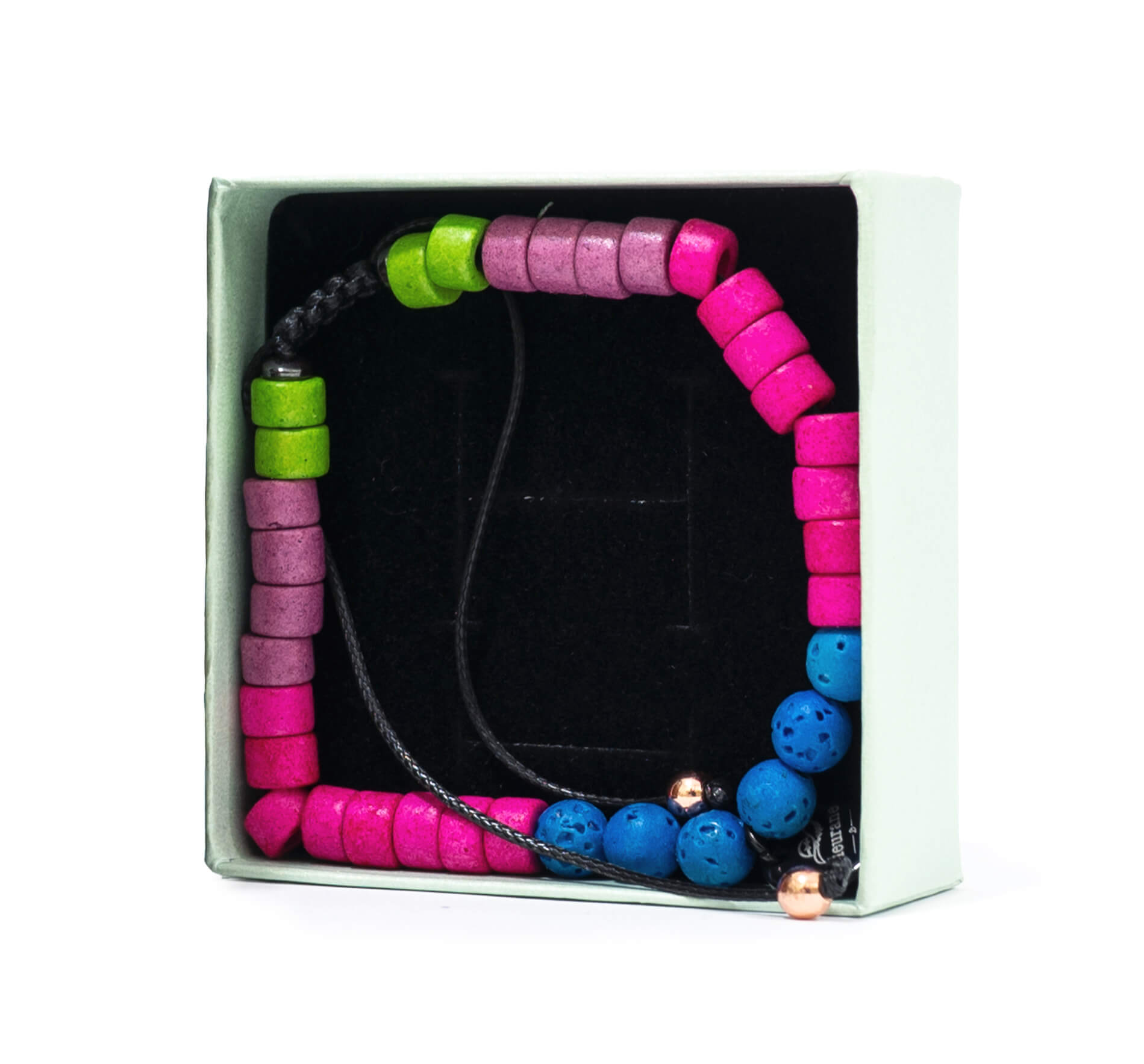 Bratara Aromaterapie cu Mesaj "Respir", "Zâmbesc" sau "Iubesc" 