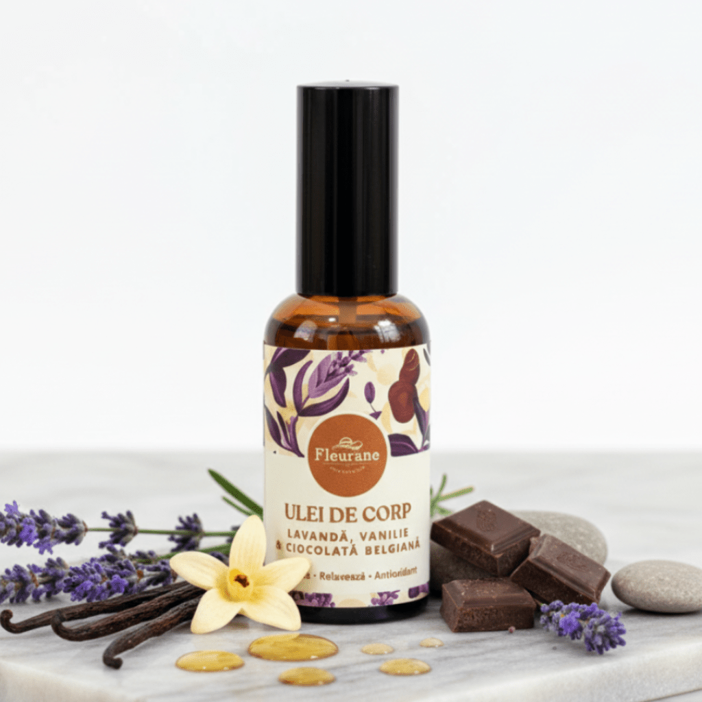 Ulei de corp cu Lavanda, Vanilie si Ciocolata Belgiana