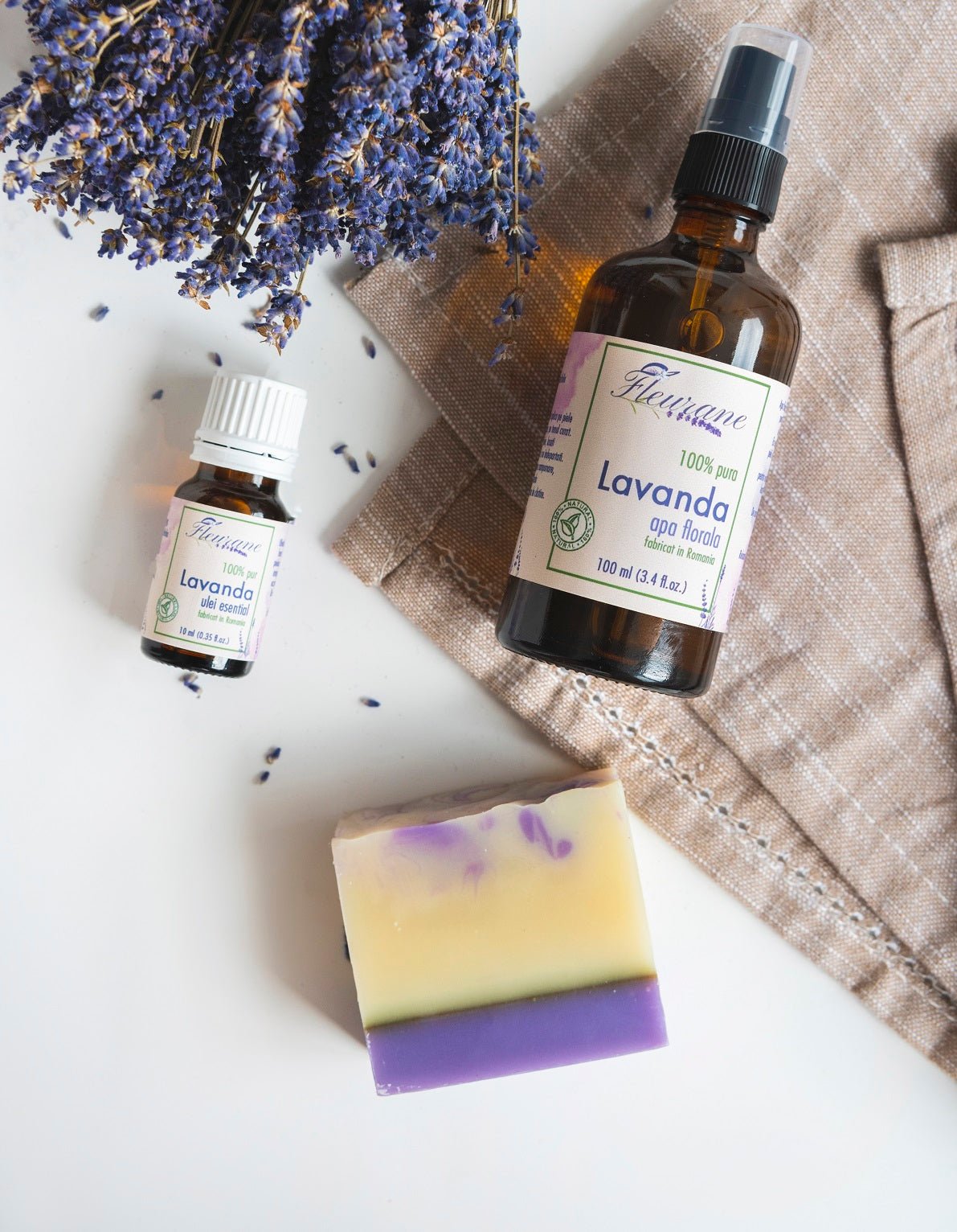 Sapun artizanal, natural si pur - Aroma de trandafir, lavanda sau fresh mentolat 